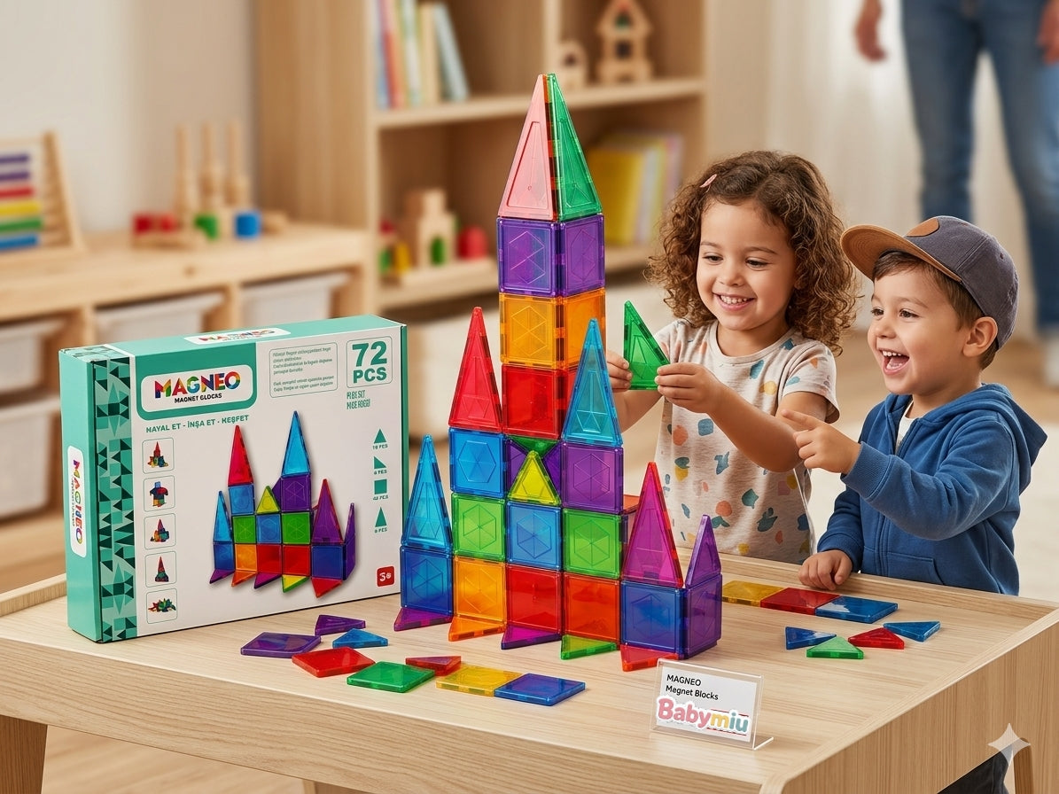 Babymiu 72 Parça Manyetik Yapı Blokları