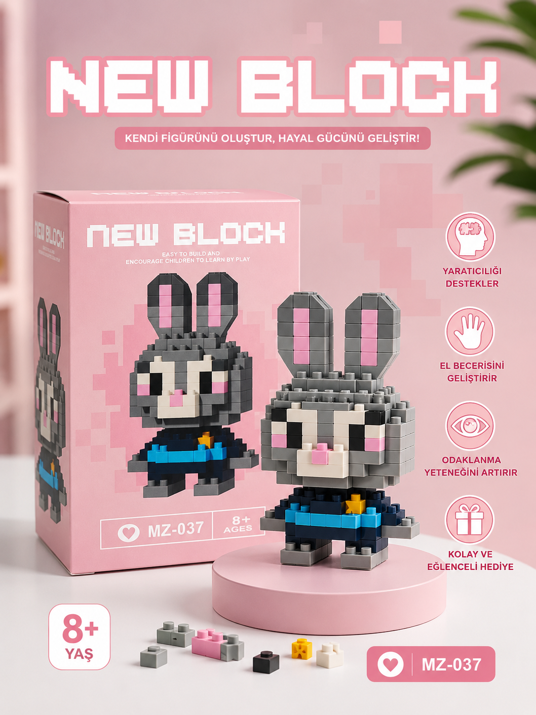 Babymiu Model Karakter Figürü 3d Yapı Oyuncaklar