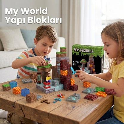 Babymiu 87 Parça My World Manyetik Yapı Blokları