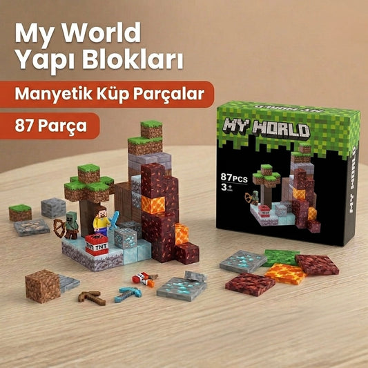 Babymiu 87 Parça My World Manyetik Yapı Blokları