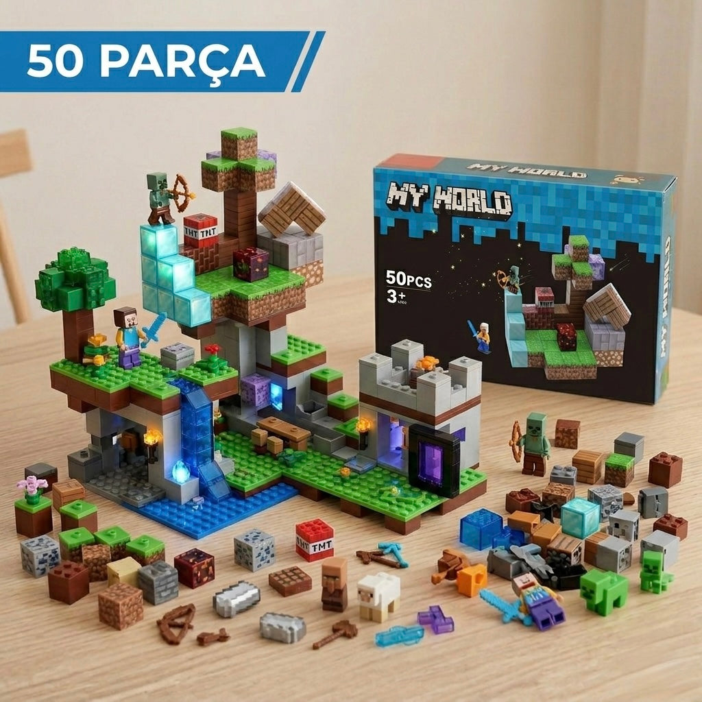 Babymiu 50 Parça My World Manyetik Yapı Blokları