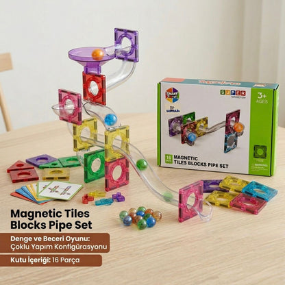 Babymiu Borulu Manyetik Yapı Blokları- 16 Parça